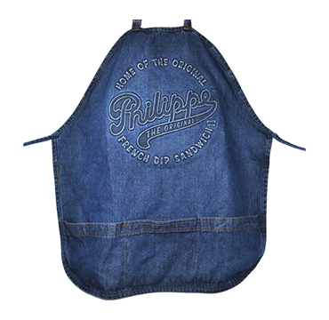 Philippe the Original Jean Apron with Circle Logo on Front