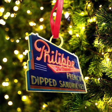 Philippe's Neon Sign Christmas Ornament