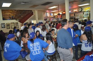 Dodgers Fans Gather at Philippe's 